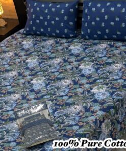 King Size Pure Bedsheet 3 Piece Set for Double Bed PK-36 – Elite Serenity Pure Cotton Bedsheet