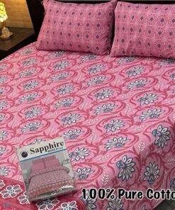 Royal Dreamscape Pure Cotton King Size Bedsheet PK-30 for Double Bed