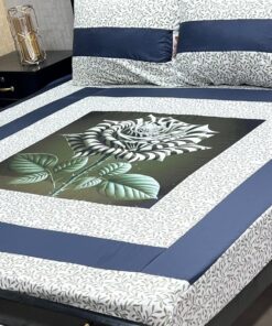 King Size Digital Cotton Bedsheet for Double Bed SKU-28 3D Panel HD Printed Design