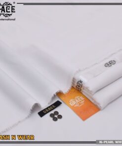 Grace Summer Off White Color Wash & Wear Men’s Unstitched Suit Fabric