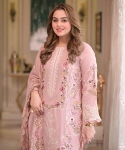 Aneelas AN-981 Fully Embroidered Chikankari Luxury Lawn 3 Piece Suit with Embroidered Khaddi Net Dupatta