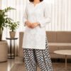 Maria B TP-98 Two Piece Chikankari Embroidered Lawn Suit with Digital Printed Trouser