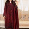 Baroque IA-143 Pure Lawn 3 Piece Heavy Embroidered Unstitched Suit with Digital Printed Pure Bember Chiffon Dupatta