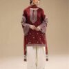 Baroque IA-145 Pure Lawn 3 Piece Heavy Embroidered Unstitched Suit with Digital Printed Pure Bember Chiffon Dupatta