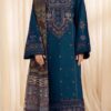 Baroque IA-142 Pure Lawn 3 Piece Heavy Embroidered Unstitched Suit with Digital Printed Pure Bember Chiffon Dupatta
