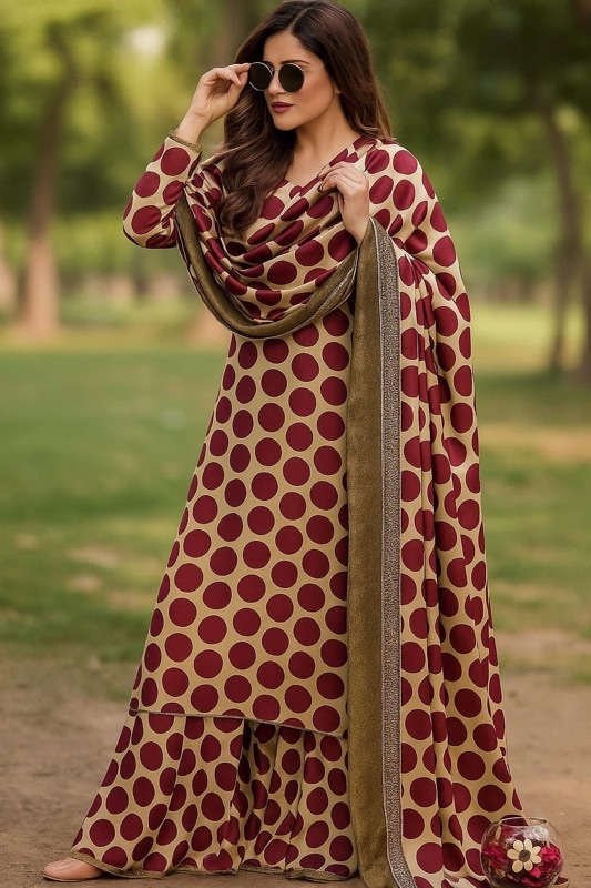 Premium 3 Piece Silk Suits Unstitched Collection for Women by Abu Hurairah Fabrics