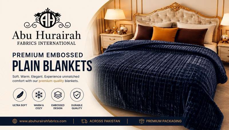 Embose Plain Fleece Combo Double Bed Blanket 88 Inches Premium Soft Warm Blanket Available in Multiple Colors Pakistan