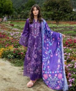 MUSHQ MQ-982 Festive Lawn Fully Embroidered 3 Piece Suit with Digital Printed Silk Dupatta