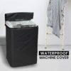 Back view of heavy duty waterproof washing machine cover for single tub, twin tub, and front load washing machines