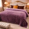 Maroon Embossed Fleece Double Bed Blanket 88 Inches Premium Soft Blanket Pakistan