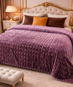 Maroon Embossed Fleece Double Bed Blanket 88 Inches Premium Soft Blanket Pakistan
