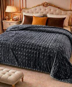 Embose Plain Blanket Double Bed