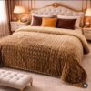 Skin Color Embossed Fleece Combo Double Bed Blanket 88 Inches Premium Soft Blanket