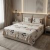 Export Quality Pure Cotton King Size Double Bedsheet Set with 2 Pillow Covers