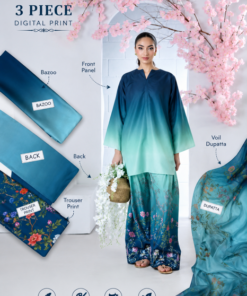 Nishat NT-1006 Shamooz Silk digital printed 3 piece suit