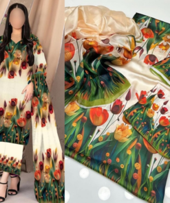Nishat NT-1005 Shamooz Silk digital printed 3 piece suit