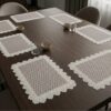 Premium 6-Pcs Table Mat Set 12 x 18 Inch Elegant Dining Table Mats for Home
