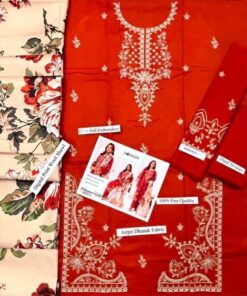 The standout feature of this beautiful winter suit is its breathtaking front full embroidery. The shirt front is adorned with dense, meticulously crafted motifs that exude a regal charm. The embroidery thread contrasts perfectly with the rich base fabric, creating an eye-catching focal point ideal for formal occasions and daytime festivities alike.