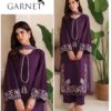 New Winter Arrival Garnet Dhanak DHK-666 3 Piece Suit featuring front full embroidery and digital print wool shawl.
