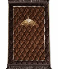 Premium Maroon Foam Jai Namaz with Unique Islamic Design, Soft Fabric and Foam Padding by Abu Hurairah Fabrics