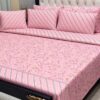 7PC Printed Cotton King Size Comforter Set SKU-34 with Bedsheet Pillow Covers and Cushion Cover