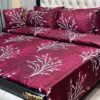 7PC Printed Cotton King Size Comforter Set SKU-35 with Bedsheet Pillow Covers and Cushion Cover