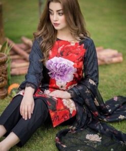 Lulusar NT-1028 Tie N Die Shamooz Silk Digital Print Unstitched Women's Outfit