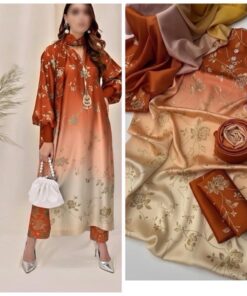 Lulusar NT-1027 Elegant Digital Printed Silk Shirt Trouser Dupatta by Lulusar