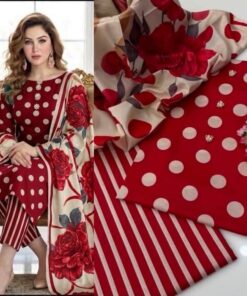 Lulusar NT-1017 Lulusar Shamooz Silk Artistic Digital Print Women's Suit