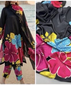 Lulusar NT-1024 Lulusar Artistic Tie N Die Shamooz Silk Unstitched Dress