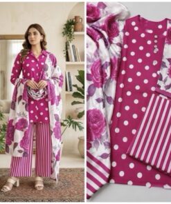 Lulusar NT-1013 Lulusar Women's Shamooz Silk Digital Print 3 Piece Outfit