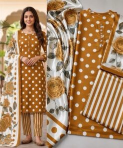 Lulusar NT-1029 Lulusar Premium Digital Printed Shamooz Silk 3 Piece Suit