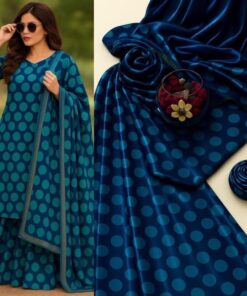 Lulusar NT-1031 Tie N Die Digital Printed Shamooz Silk 3 Piece Suit for Women