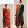 Hussain Rehar DHK-680 Winter Dhanak Embroidered 3 Piece Suit featuring front full embroidery and a digital print wool shawl.