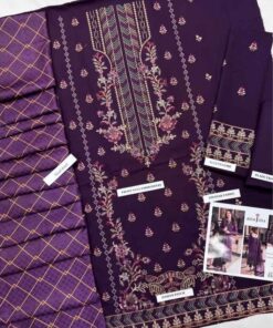 The design of this unstitched canvas is nothing short of breathtaking. The shirt features striking front full embroidery, blending traditional eastern motifs with modern geometric grace. This rich detailing extends perfectly to the sleeves embroidery, giving your tailor an ideal foundation to create a majestic, high-end silhouette.