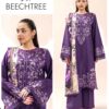 Beechtree DHK-675 Winter Dhanak Embroidered 3 Piece Suit featuring front full embroidery and a digital print wool shawl.