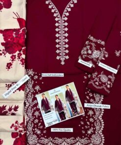 The secret behind the luxurious feel of the Zara Shahjahan DHK-687 is its top-tier foundation: the renowned Airjet Dhanak fabric. Highly regarded for its dense, heavyweight weave, Dhanak delivers outstanding thermal insulation against harsh winter winds while maintaining an incredibly soft touch. This set includes a premium unstitched shirt paired with a flawless Dyed Airjet Dhanak Trouser. This durable, anti-pilling fabric guarantees a perfectly structured drape that lasts beautifully through multiple seasons, reflecting the same trusted quality seen in the Zara Shahjahan DHK-686 3 Piece Suit.