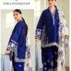 Zara Shahjahan DHK-686 Winter Dhanak Suit Front Heavy Embroidery With Digital Print Wool Shawl