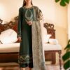 Baroque DHK-719: Baroque DHK-719 Winter Dhanak Embroidered 3 Piece Luxury Suit featuring a premium cozy shawl at Abu Hurairah Fabrics.