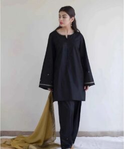 Baroque DHK-720: Baroque DHK-720 Winter Dhanak Embroidered 3 Piece Luxury Suit showcasing elegant winter fashion by Abu Hurairah Fabrics.