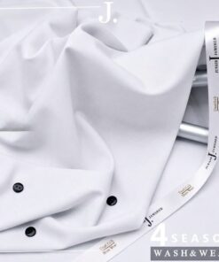 Premium White J Wash and Wear Unstitched Men Suit Pakistani Attire