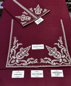 Urge DN-341 Pure Dhanak 2PC Heavy Embroidered Winter Suit 
