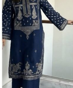 Urge DN-362 Pure Dhanak 2PC Heavy Embroidered Winter Suit 
