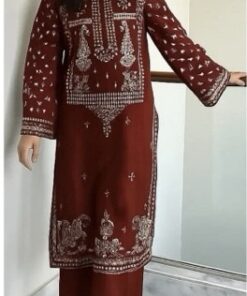 Urge DN-367 Exclusive Winter Dhanak Dress with Heavy Embroidery 