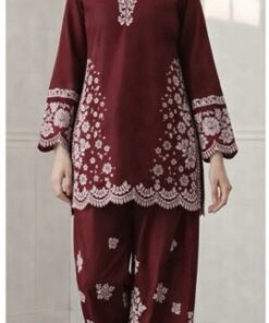 Urge DN-383 Exclusive Winter Dhanak Dress with Heavy Embroidery 