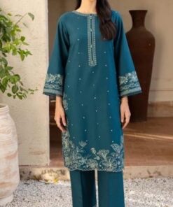 Urge DN-378 Pure Dhanak 2PC Heavy Embroidered Winter Suit 