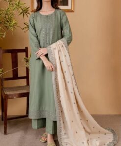 Jazmin DHK-690 Premium Winter Unstitched Suit With Printed Dupatta