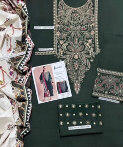 Step into the peak of the winter season with unparalleled elegance by adorning the Jazmin DHK-689 Winter Dhanak Embroidered 3 Piece Luxury Suit.