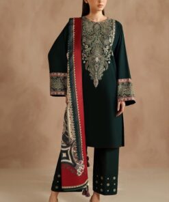 Jazmin DHK-689 Dhanak Winter Suit With Embroidered Trouser