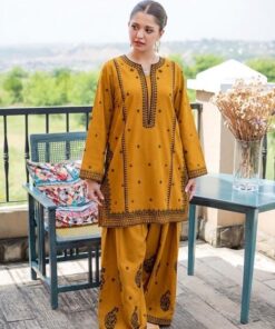 Urge DN-316 Pure Dhanak 2PC Heavy Embroidered Winter Suit 